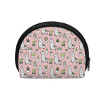 Cartoon Cactus And Llama Pattern Print Coin Purse