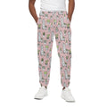 Cartoon Cactus And Llama Pattern Print Cotton Sweatpants
