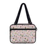 Cartoon Cactus And Llama Pattern Print Double Strap Bible Bag