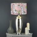 Cartoon Cactus And Llama Pattern Print Drum Lamp Shade