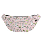 Cartoon Cactus And Llama Pattern Print Fanny Pack