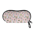 Cartoon Cactus And Llama Pattern Print Glasses Case