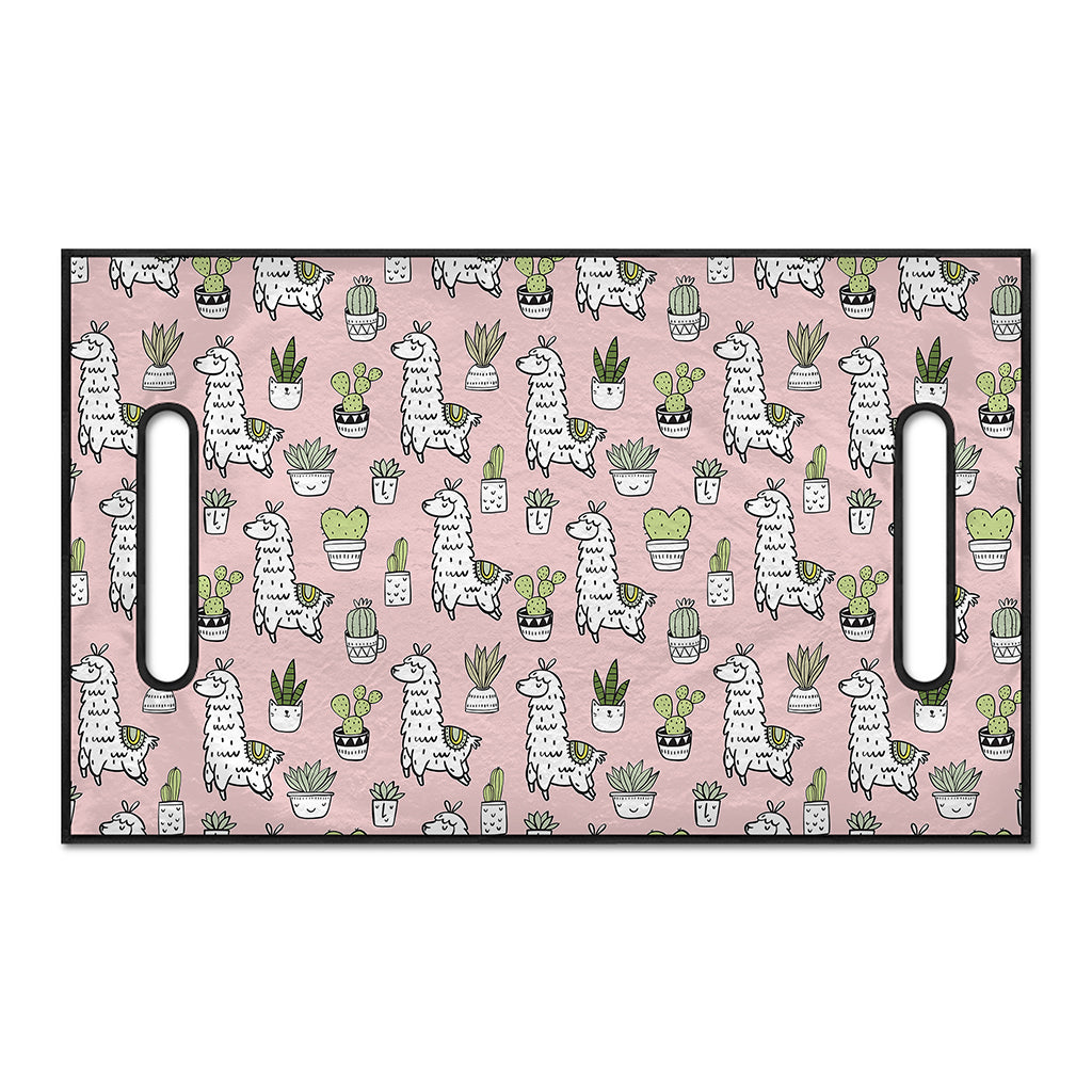 Cartoon Cactus And Llama Pattern Print Golf Cart Seat Cover