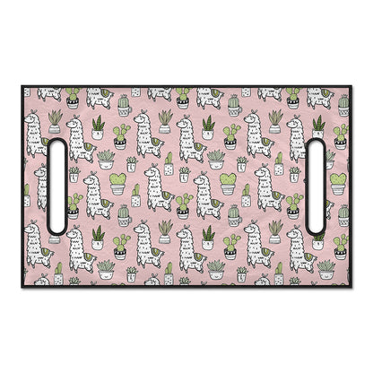 Cartoon Cactus And Llama Pattern Print Golf Cart Seat Cover