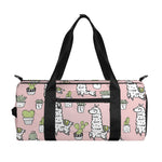 Cartoon Cactus And Llama Pattern Print Gym Bag