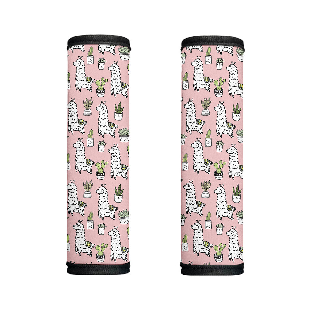 Cartoon Cactus And Llama Pattern Print Handle Covers