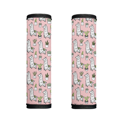 Cartoon Cactus And Llama Pattern Print Handle Covers
