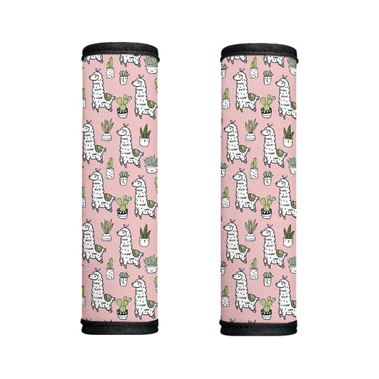 Cartoon Cactus And Llama Pattern Print Handle Covers