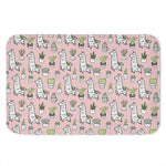 Cartoon Cactus And Llama Pattern Print Indoor Door Mat