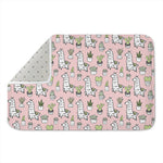 Cartoon Cactus And Llama Pattern Print Indoor Door Mat