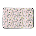Cartoon Cactus And Llama Pattern Print Kitchen Mat