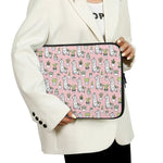 Cartoon Cactus And Llama Pattern Print Laptop Sleeve