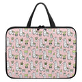 Cartoon Cactus And Llama Pattern Print Laptop Sleeve With Handle