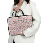 Cartoon Cactus And Llama Pattern Print Laptop Sleeve With Handle