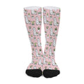 Cartoon Cactus And Llama Pattern Print Long Socks