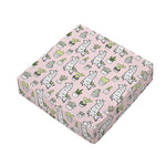 Cartoon Cactus And Llama Pattern Print Outdoor Seat Cushion Cover