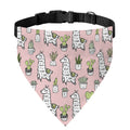 Cartoon Cactus And Llama Pattern Print Over The Collar Dog Bandana