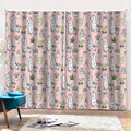 Cartoon Cactus And Llama Pattern Print Pencil Pleat Curtains