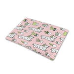 Cartoon Cactus And Llama Pattern Print Pet Cooling Mat Cover