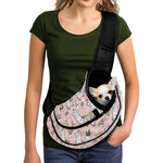 Cartoon Cactus And Llama Pattern Print Pet Sling Carrier