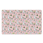 Cartoon Cactus And Llama Pattern Print Polyester Doormat