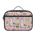 Cartoon Cactus And Llama Pattern Print Portable Lunch Bag