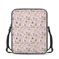 Cartoon Cactus And Llama Pattern Print Rectangular Crossbody Bag