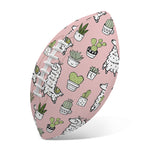 Cartoon Cactus And Llama Pattern Print Rugby Ball