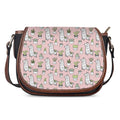 Cartoon Cactus And Llama Pattern Print Saddle Bag