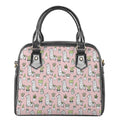 Cartoon Cactus And Llama Pattern Print Shoulder Handbag