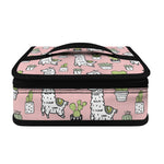 Cartoon Cactus And Llama Pattern Print Small Lunch Bag
