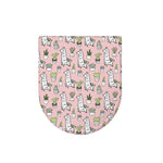 Cartoon Cactus And Llama Pattern Print Toilet Lid Cover