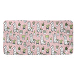 Cartoon Cactus And Llama Pattern Print Towel
