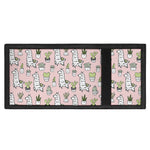 Cartoon Cactus And Llama Pattern Print Trifold Wallet