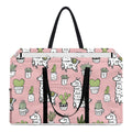 Cartoon Cactus And Llama Pattern Print Utility Tote Bag