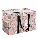 Cartoon Cactus And Llama Pattern Print Utility Tote Bag