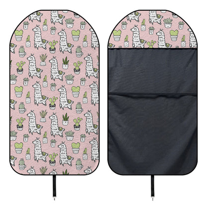 Cartoon Cactus And Llama Pattern Print Waterproof Car Seat Cover
