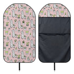 Cartoon Cactus And Llama Pattern Print Waterproof Car Seat Cover