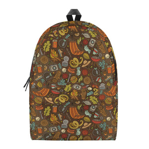 Cartoon Camping Pattern Print Backpack