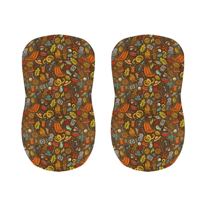 Cartoon Camping Pattern Print Bar Stool Covers