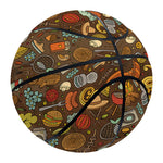Cartoon Camping Pattern Print Basketball