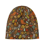 Cartoon Camping Pattern Print Beanie