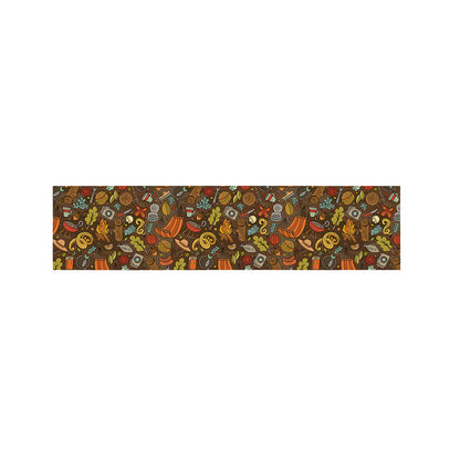 Cartoon Camping Pattern Print Bed Runner
