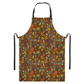 Cartoon Camping Pattern Print Bib Apron With Pocket