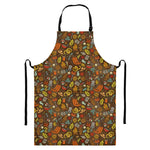 Cartoon Camping Pattern Print Bib Apron With Pocket