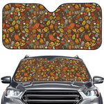 Cartoon Camping Pattern Print Car Windshield Sun Shade