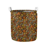 Cartoon Camping Pattern Print Collapsible Laundry Basket