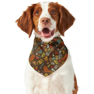 Cartoon Camping Pattern Print Dog Bandana