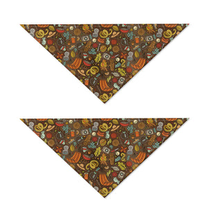 Cartoon Camping Pattern Print Dog Bandana