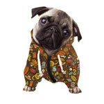 Cartoon Camping Pattern Print Dog Zip Up Hoodie